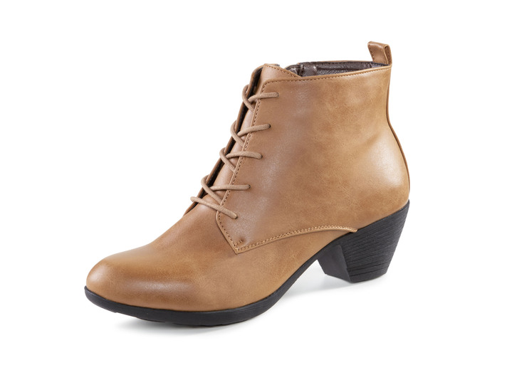 Stiefel & Stiefeletten - Andrea Conti Schnür-Stiefelette aus Synthetik, in Größe 036 bis 042, in Farbe COGNAC Ansicht 1