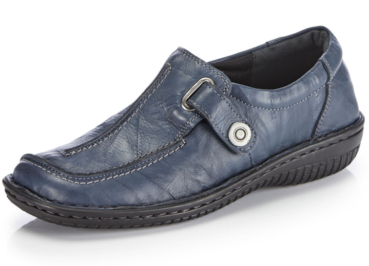 Slipper & Schnürschuhe - ELENA EDEN, bequeme Damen-Slipper, Weite G, mit herausnehmbarem Fußbett, in Größe 036 bis 043, in Farbe MARINE Ansicht 1