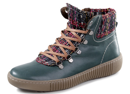 Gemini Schnür-Bootie mit buntem Textilmaterial