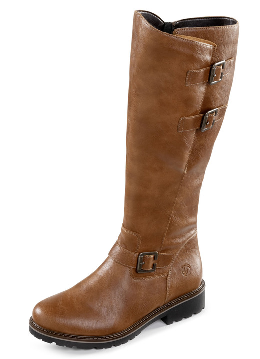 Stiefel & Stiefeletten - Remonte, gefütterte Damen-Stiefel, Winterschuhe, Weite G, mit Lammfell, in Größe 036 bis 042, in Farbe COGNAC Ansicht 1