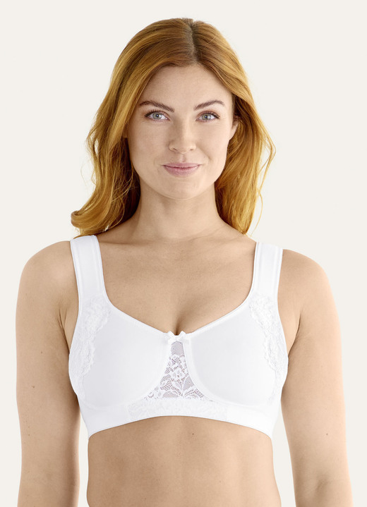 BH ohne Formbügel - Swegmark of Sweden BH, in Größe 075 bis 100, in Cup C, in Farbe WEISS Ansicht 1