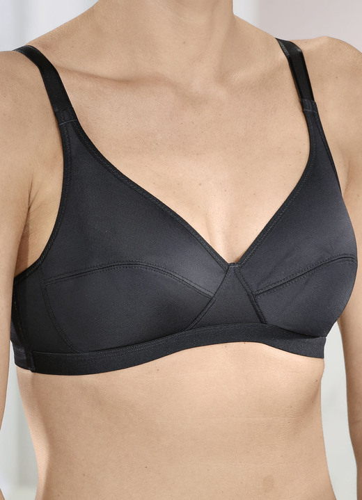 Tagwäsche - Zweierpack Playtex-BH mit weichem Unterbrustband, in Größe 075 bis 095, in Cup B, in Farbe 1X SCHWARZ, 1X WEISS Ansicht 1