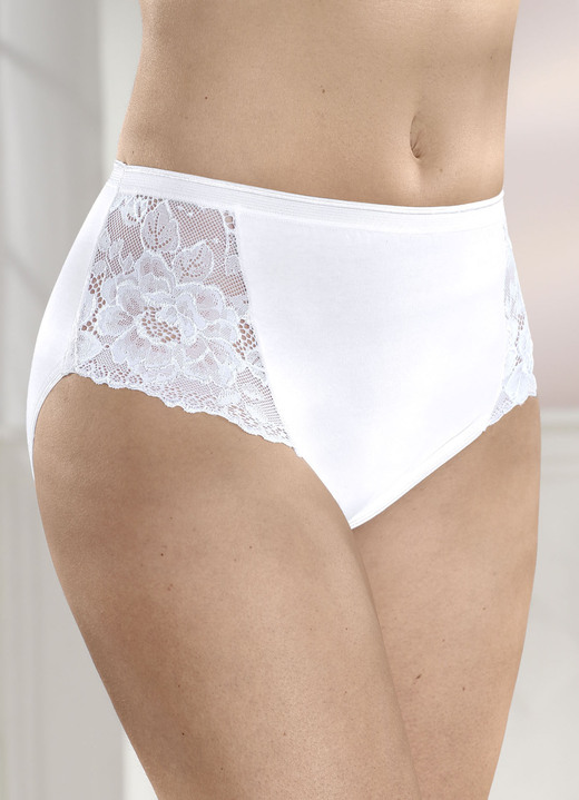- Laurina Viererpack Slips, in Größe 038 bis 052, in Farbe WEISS Ansicht 1
