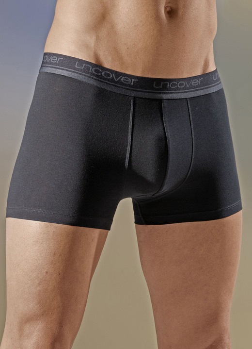Pants & Boxershorts - uncover by Schiesser, Dreierpack Pants mit Elastikbund, in Größe 004 bis 009, in Farbe 3X SCHWARZ Ansicht 1