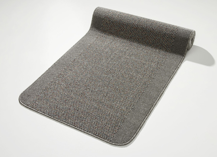 Läufer & Stufenmatten - Perfekte Läufer nach Ihrem Wunschmaß, in Größe 100 (50 cm breit) bis 106 (100 cm breit), in Farbe GRAU Ansicht 1