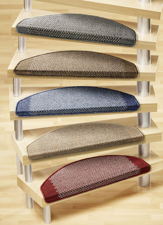 Läufer & Stufenmatten - Stufenmatten mit rutschfester Latex-Rückseite, in Größe 151 (Stufenmatten, 2er-Pack) bis 325 (Stufenmatten, 15er-Pack), in Farbe BEIGE