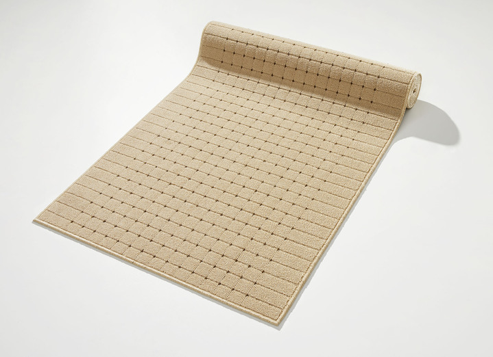 Läufer & Stufenmatten - Läufer in Wunschlänge mit rutschhemmender Latex-Rückseite, in Größe 102 (67 cm breit) bis 106 (100 cm breit), in Farbe BEIGE Ansicht 1