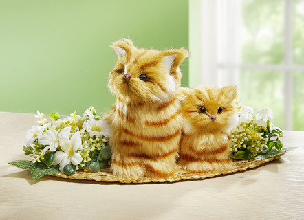 Tischgesteck Katzen