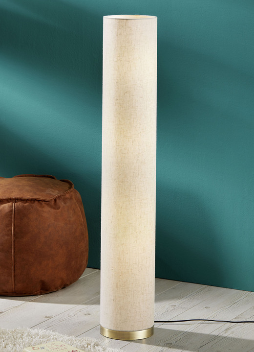 - Stehleuchte mit Fußschalter, in Farbe NATUR