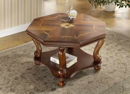 Zeitlos eleganter, teilmassiver Couchtisch