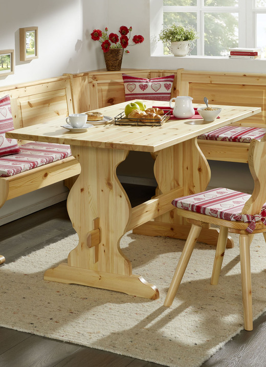 Stühle & Sitzbänke - Esstisch aus massivem Kiefernholz, in Farbe NATUR, in Ausführung Esstisch