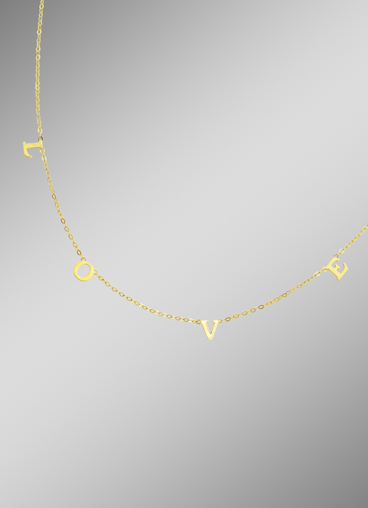 Halsketten - Voll im Trend: Love-Halskette, in Farbe  Ansicht 1