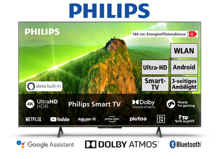 Philips 4K-Ultra-HD-Ambilight-LED-Fernseher mit 60 Hz