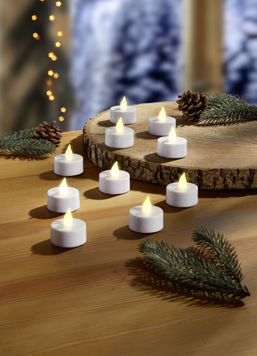 Wohnaccessoires - LED-Teelichter, 10er-Set, in Farbe WEISS