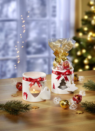 2er-Set Windlichter, Inklusive Lindor-Kugeln & Teelichter