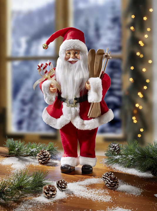 - Weihnachtsmann mit  Aufziehtechnik, in Farbe ROT-WEISS