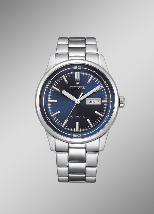- Automatik-Herrenuhr mit Edelstahlbandgehäuse, in Farbe