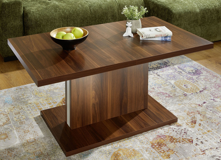 Couchtische - Höhenverstellbarer und ausziehbarer Couchtisch, in Farbe NUSSBAUM Ansicht 1