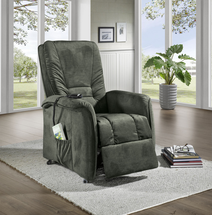 TV-Sessel / Relax-Sessel - Gemütlicher TV-Sessel, in Farbe DUNKELGRÜN, in Ausführung TV-Sessel, mechanisch Ansicht 1