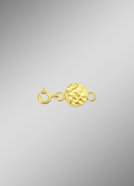 Halsketten - Magnetschließe mit Struktur und Federring, in Farbe , in Ausführung vergoldet Ansicht 1