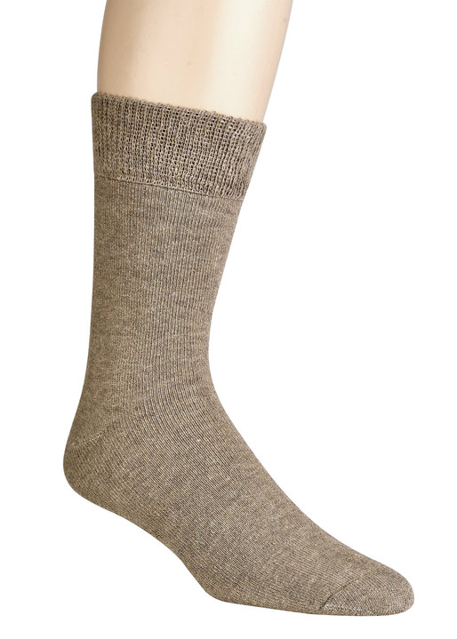 Gesundheitsstrümpfe - Alpaka-Socken, 3er-Set, in Größe 001 bis 003, in Farbe BEIGE Ansicht 1