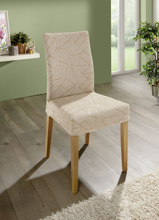Sessel- & Sofaüberwürfe - Stretchbezüge mit optimaler Passform, in Größe 101 (Sesselbezug) bis 106 (Stuhlbezug), in Farbe BEIGE Ansicht 1