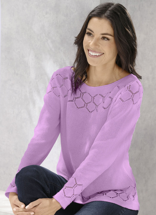 Basics - Pullover mit nachhaltig recycelter Baumwolle, in Größe 036 bis 052, in Farbe ROSENHOLZ Ansicht 1