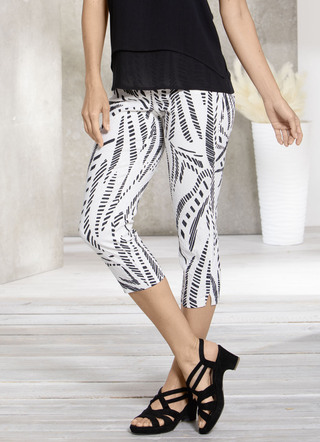 Caprihose mit angeschnittenem Bund