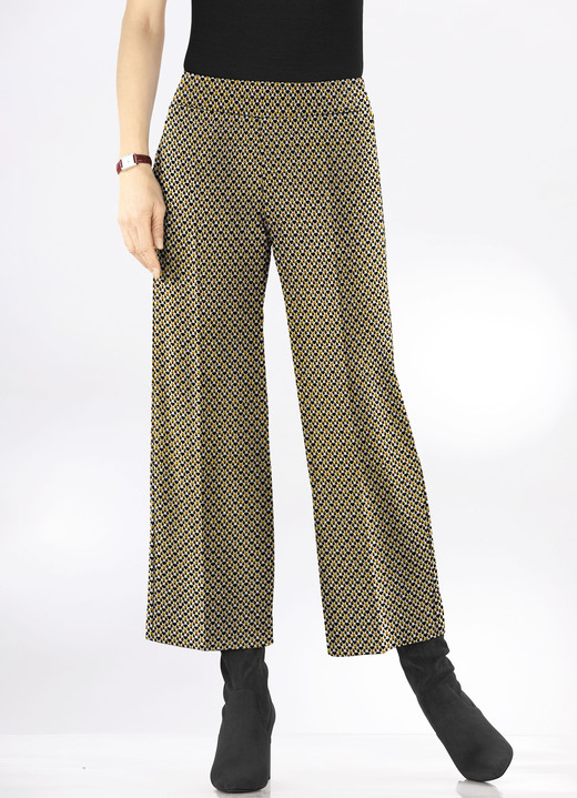 Culotten - Culotte in bequemer Schlupfform, in Größe 036 bis 054, in Farbe BEIGE-SCHWARZ-MESSING Ansicht 1