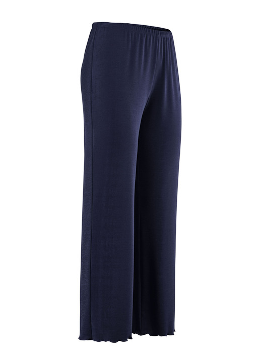 7/8-Hosen, Capris, Bermudas - Weich fließende, 7/8-lange Hose 7/8-Hosen, Capris, Bermudas - Weich fließende, 7/8-lange Hose, in Größe 036 bis 060, in Farbe NACHTBLAU