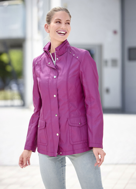 - Jacke mit Ziernieten an der Schulterpartie, in Größe 036 bis 052, in Farbe FUCHSIA Ansicht 1