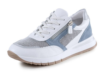 ELENA EDEN Sneaker aus Nappa-, Veloursleder und Textil in Netzoptik