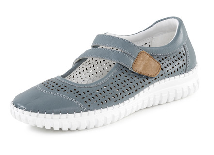 ELENA EDEN Slipper aus Rind-Nappaleder mit braunem Besatz
