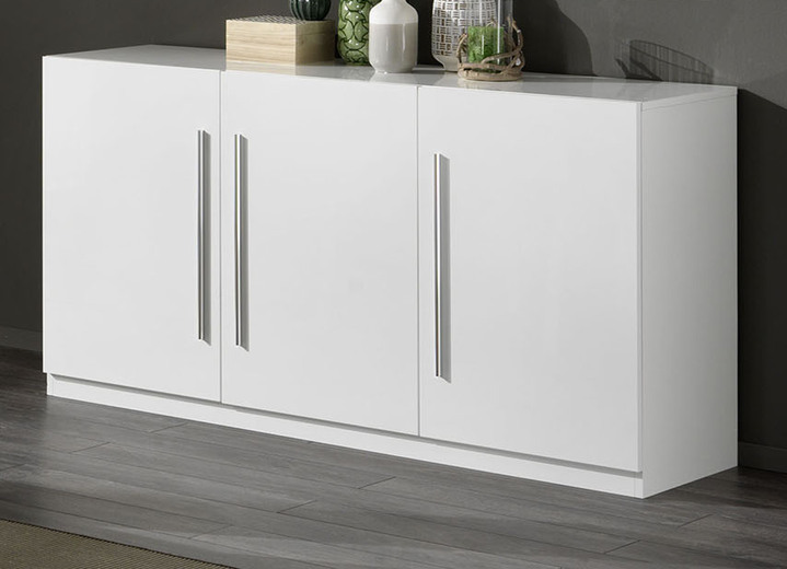 Sideboards - Sideboard, 3-türig mit hochglänzenden Oberflächen, in Farbe WEISS, in Ausführung Sideboard, 3-türig Ansicht 1