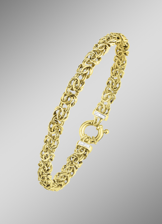 Halsketten - Königsketten-Garnitur mit Diamanten, in Farbe , in Ausführung Armband 20 cm Ansicht 1