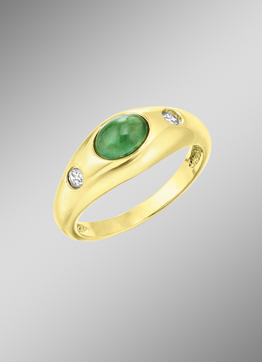 Ringe - Damenring mit Smaragd, in Größe 160 bis 220, in Farbe  Ansicht 1