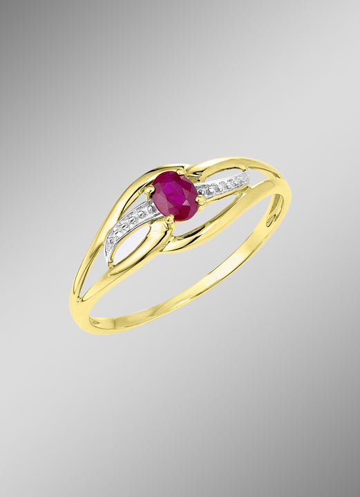 Ringe - Damenring mit Rubin, in Größe 160 bis 220, in Farbe  Ansicht 1