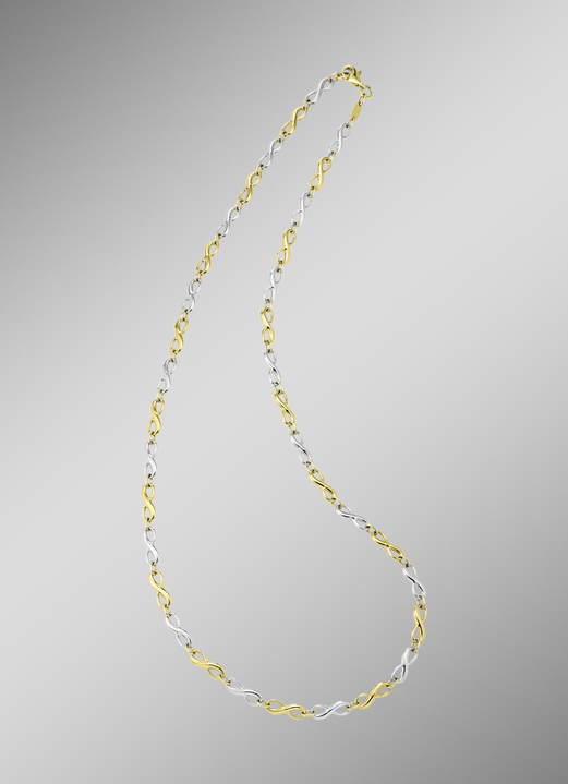 Halsketten - Bicolor-Halskette mit Unendlichkeitssymbol, in Farbe  Ansicht 1
