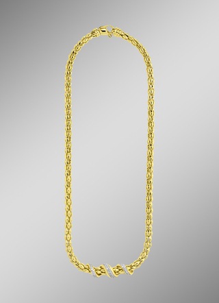 Vergoldete Halskette mit Zirkonia