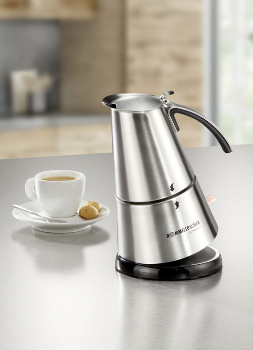 - Rommelsbacher Espressokocher aus hochwertigem Edelstahl, in Farbe EDELSTAHL