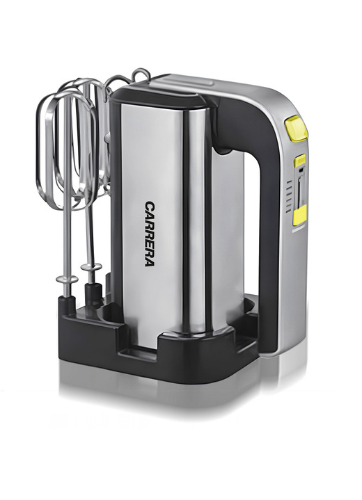 - Carrera Handmixer mit Aufbewahrungsstation, in Farbe SCHWARZ-SILBER