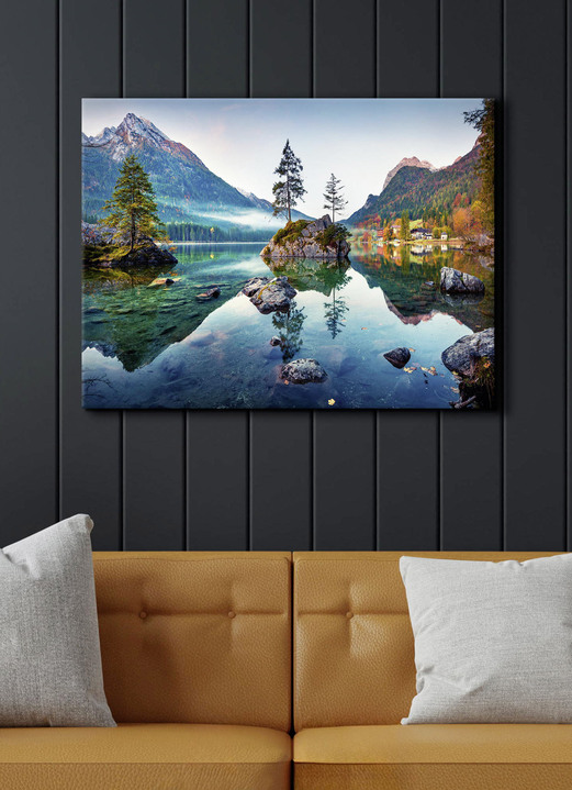 Landschaft - Hochwertiges Leinwandbild, in Farbe BUNT, in Ausführung Maße: B60xH45xT1,8cm Ansicht 1