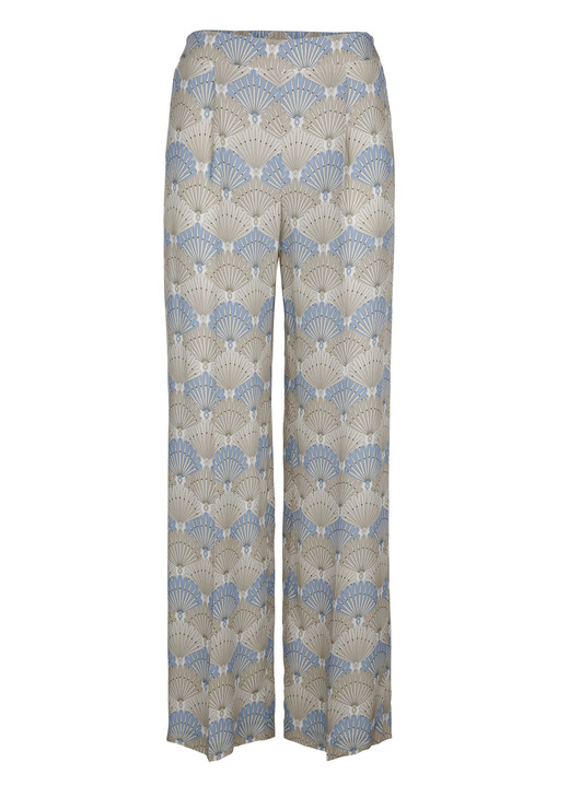 - Hose mit farbharmonischem Druck, in Größe 019 bis 052, in Farbe BLAU-TAUPE Ansicht 1