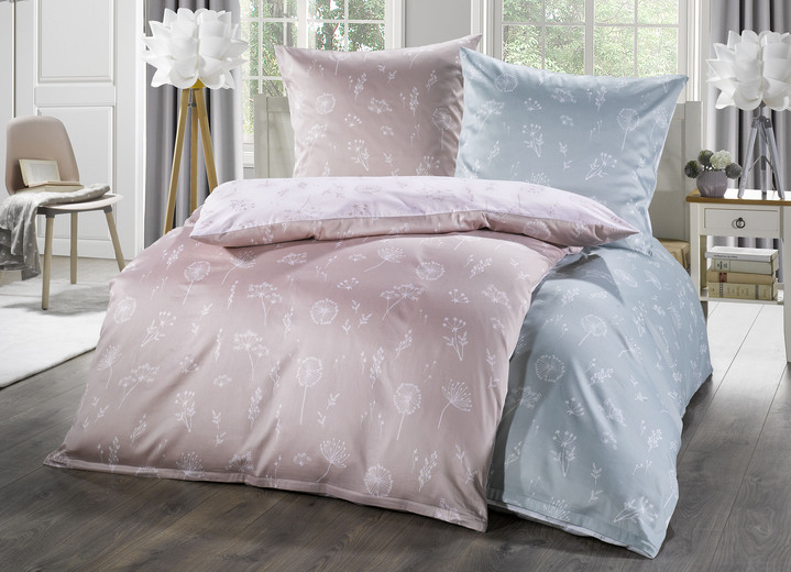 Kleine Wolke - Wunderhübsche Wende-Bettwäsche-Garnitur, in Größe 112 (80/80 cm + 135/200 cm) bis 115 (80/80 cm + 155/220 cm), in Farbe ROSÉ