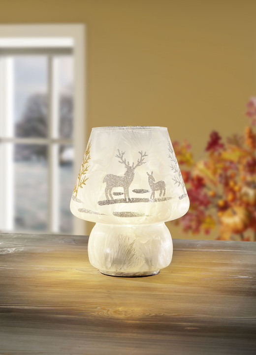 Tischleuchten - LED-Lampe aus Glas, in Farbe WEISS