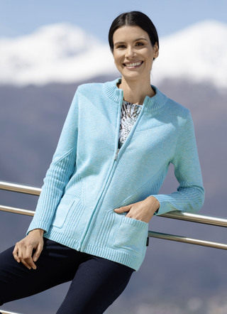 Strickjacke aus Melangegarn