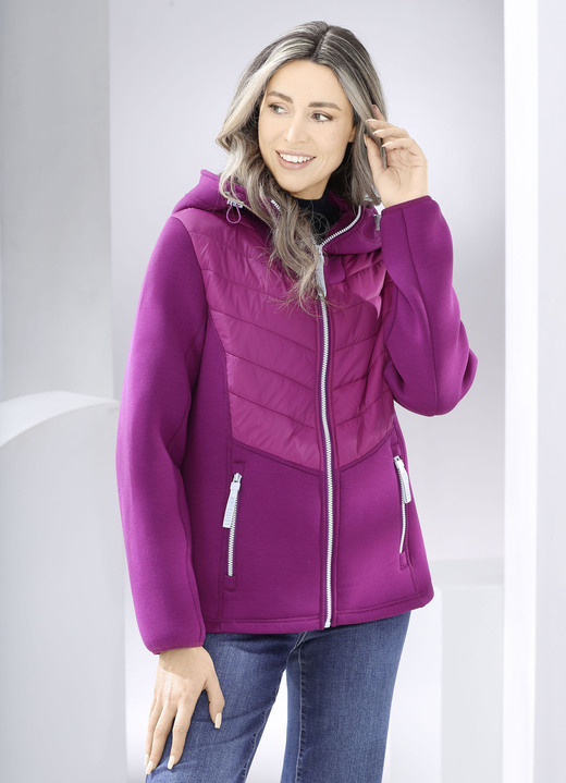 Winterjacken - Jacke im Materialmix Winterjacken - Jacke im Materialmix, in Größe 034 bis 050, in Farbe ZYKLAM