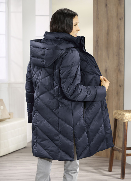 Lang - Funktions-Kurzmantel mit abnehmbarer Kapuze Lang - Funktions-Kurzmantel mit abnehmbarer Kapuze, in Größe 036 bis 054, in Farbe NAVY