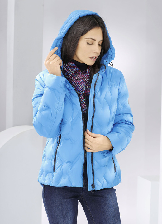 Daunenjacken - Daunenjacke mit geklebten Kammern Daunenjacken - Daunenjacke mit geklebten Kammern, in Größe 034 bis 052, in Farbe AQUAMARIN