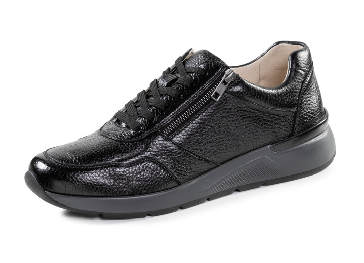 Slipper & Schnürschuhe - GINO GALANTE Sneaker aus Hirsch-Nappaleder, in Größe 040 bis 046, in Farbe SCHWARZ Ansicht 1